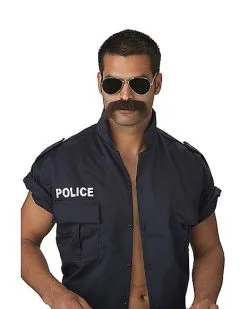 Spirit Halloween Brown Handlebar Mustache