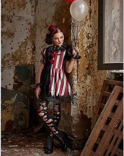 Spirit Halloween Kids Twisted Circus Clown Costume