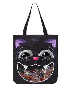 Spirit Halloween Black Cat Candy Tote Bag