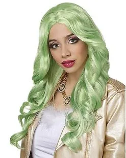 Spirit Halloween Green Pastel Curly Wig