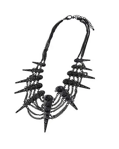 Spirit Halloween Black Chain Link Necklace 1 Spirit Halloween Black Chain Link Necklace