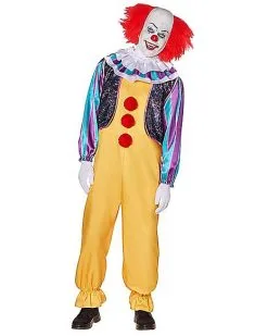 Spirit Halloween Adult Classic Pennywise Clown Costume - It