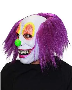 Spirit Halloween Purple Hair Clown Full Mask -Hot Sale Spirit Halloween Store 01550540 d