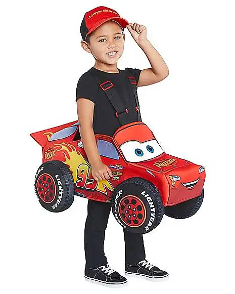 Spirit Halloween Toddler Lightning McQueen Ride-Along Costume - Cars 1 Spirit Halloween Toddler Lightning McQueen Ride-Along Costume - Cars