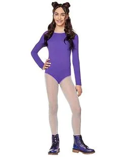 Spirit Halloween Kids Purple Bodysuit